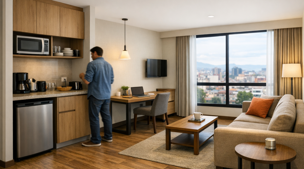 hotel con cocina cerca embajada